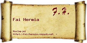 Fai Hermia névjegykártya